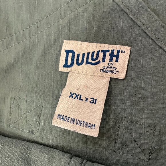 XXL 31 Green Duluth Trading Co Overalls - Picture 2 of 2